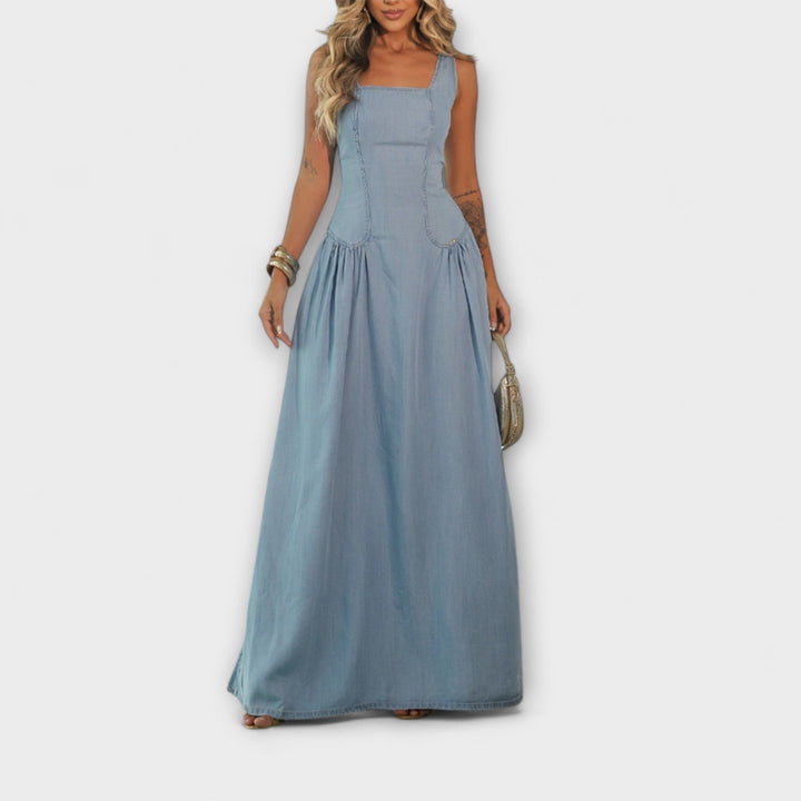 Lux - Denim Blue Strapless Dress