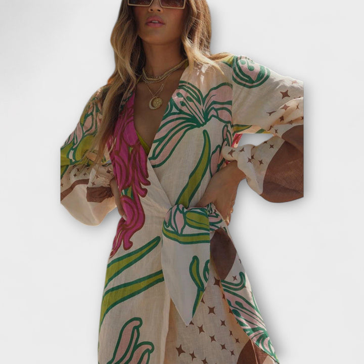 Tracey - Tie Tunic Maxi Dress